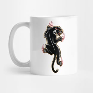 Traditional Tattoo Panther illustration Mug